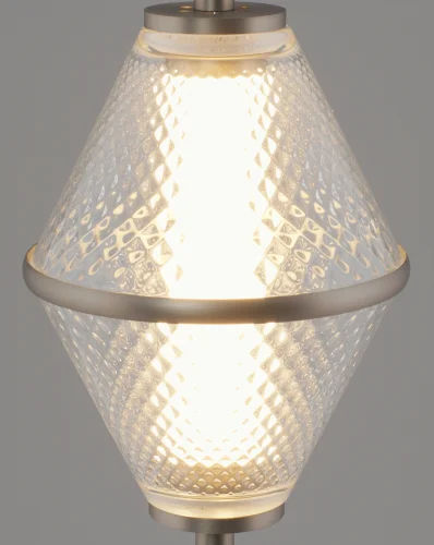 Светильник подвесной LED Senta V11364-PL Moderli белый прозрачный на 1 лампу, основание хром в стиле современный фото 4
