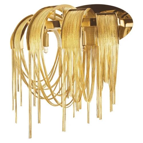 Бра Volver 10404W/C GD LOFT IT золотой на 2 лампы, основание золотое в стиле арт-деко цепочки фото 3