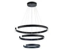Люстра подвесная LED FL5888 Ambrella light чёрная на 1 лампа, основание чёрное в стиле современный хай-тек кольца