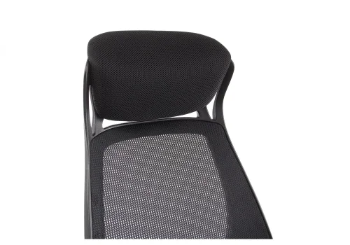 Компьютерное кресло Burgos черное 1715 Woodville, чёрный/сетка, ножки/пластик/чёрный, размеры - *1290***690*690 фото 8