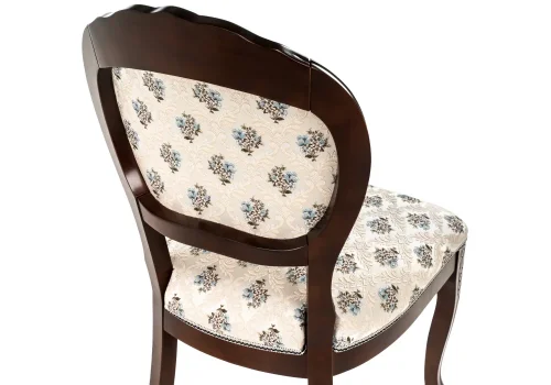 Деревянный стул Джованни 373897 Woodville, бежевый/ткань, ножки/массив бука дерево/орех, размеры - ****500*590 фото 6