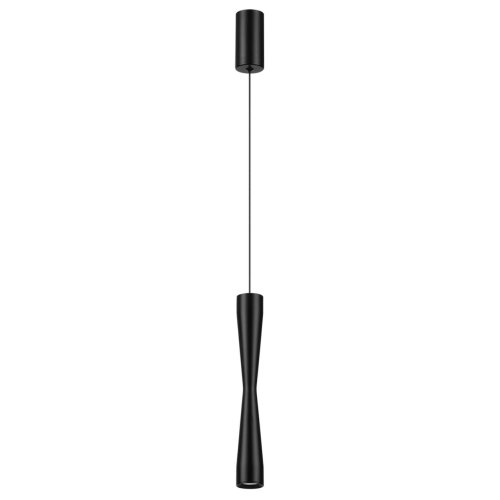Светильник подвесной LED Anika 4291/5L Odeon Light чёрный на 1 лампу, основание чёрное в стиле хай-тек трубочки