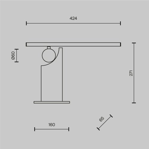 Настольная лампа LED Monumento MOD467TL-L9BS3K Maytoni латунь на 1 лампу, основание латунь металл в стиле современный фото 8
