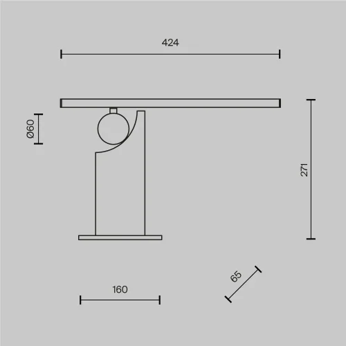 Настольная лампа LED Monumento MOD467TL-L9BS3K Maytoni латунь на 1 лампу, основание латунь металл в стиле современный фото 8