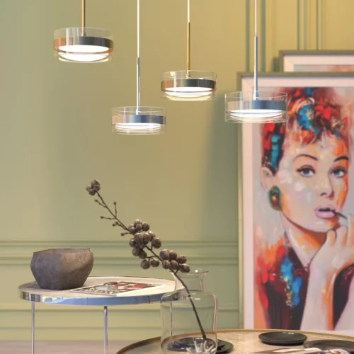 Светильник подвесной LED Akela 4728/14L Odeon Light прозрачный на 1 лампу, основание хром в стиле современный хай-тек фото 3
