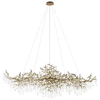 Люстра подвесная Coral 10351/1500L AB LOFT IT прозрачная на 18 ламп, основание античное бронза в стиле арт-деко флористика современный ветви