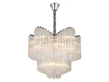 Люстра подвесная 8911/C Newport прозрачная на 11 ламп, основание никель в стиле классический современный американский 