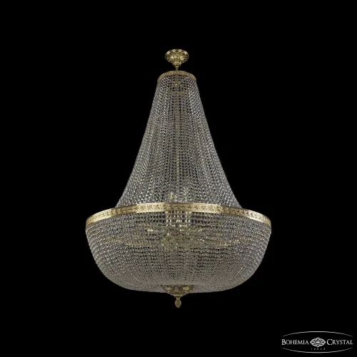 Люстра подвесная 19051/H2/100IV G C1 Bohemia Ivele Crystal прозрачная на 26 ламп, основание золотое в стиле классический sp