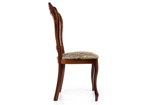 Деревянный стул Bronte вишня / патина 438324 Woodville, бежевый/ткань, ножки/массив бука дерево/вишня, размеры - ****530*550 фото 6