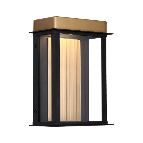 Настенный светильник уличный LED Glow 4302-1W Favourite уличный IP античный латунь чёрный на 1 лампу, плафон прозрачный в стиле современный хай-тек LED