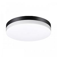 Потолочный светильник LED Opal 358886 Novotech уличный IP54 чёрный 1 лампа, плафон белый в стиле модерн хай-тек LED