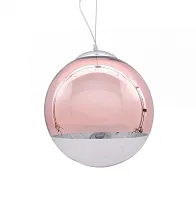 Светильник подвесной Ibiza LDP 108-300 R.GD Lumina Deco розовый прозрачный 1 лампа, основание розовое в стиле современный шар