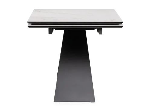 Керамический стол Ноттингем 160(220)х90х79 белый мрамор / черный 553543 Woodville столешница белая из керамика фото 4