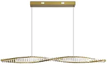 Светильник подвесной LED Olimp APL.045.06.20 Aployt прозрачный на 1 лампу, основание золотое в стиле современный 