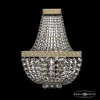Бра 19282B/H1/25IV Pa Bohemia Ivele Crystal прозрачный 3 лампы, основание бронзовое патина в стиле классический sp