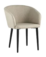 Кресло Ральф рогожка бежевый УТ000034591 Stool Group, бежевый/рогожка, ножки/металл/чёрный, размеры - ****580*600