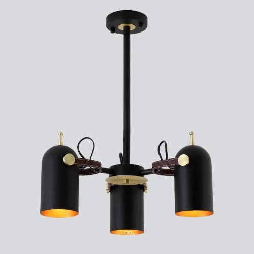 Светильник подвесной Bullet 101390-26 ImperiumLoft чёрный 3 лампы, основание чёрное в стиле современный 