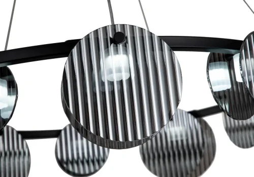 Светильник подвесной LED с пультом Relux 4008/02/08P Stilfort серый чёрный 1 лампа, основание чёрное в стиле современный с пультом фото 5