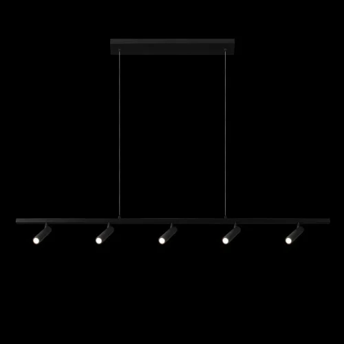 Светильник подвесной LED Sign 10260/5 Black LOFT IT чёрный 5 ламп, основание чёрное в стиле хай-тек  фото 2