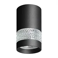 Светильник накладной Elina 370729 Novotech чёрный 1 лампа, основание чёрное в стиле хай-тек современный круглый