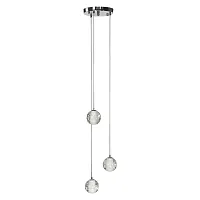 Светильник подвесной Rain 10112/3 LOFT IT прозрачный 3 лампы, основание хром в стиле современный каскад