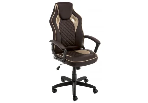 Кресло игровое Raid коричневое 11321 Woodville, коричневый/искусственная кожа, ножки/пластик/чёрный, размеры - *1240***600*630