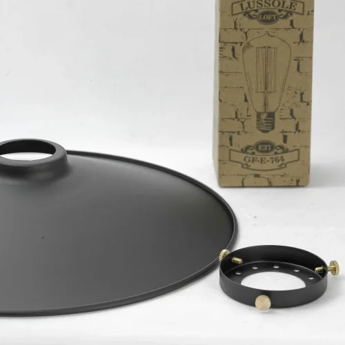 Светильник подвесной лофт LSP-9601 Lussole чёрный 1 лампа, основание бронзовое чёрное в стиле лофт  фото 5