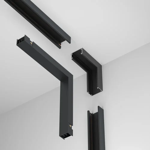 Коннектор питания угловой внутренний Magnetic track system Basity TRA172ICPC-1B Maytoni чёрный в стиле для светильников серии Magnetic track system Basity basity магнитная фото 2