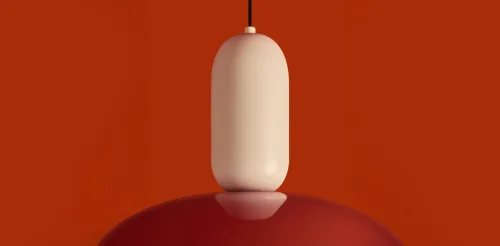 Светильник подвесной Lotus FR5551PL-01WR Freya разноцветный красный на 1 лампу, основание чёрное в стиле джапанди современный мемфис фото 4