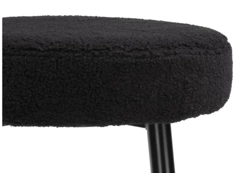 Барный стул Plato black fabric 15420 Woodville, чёрный/букле, ножки/металл/чёрный, размеры - ****430*430 фото 4