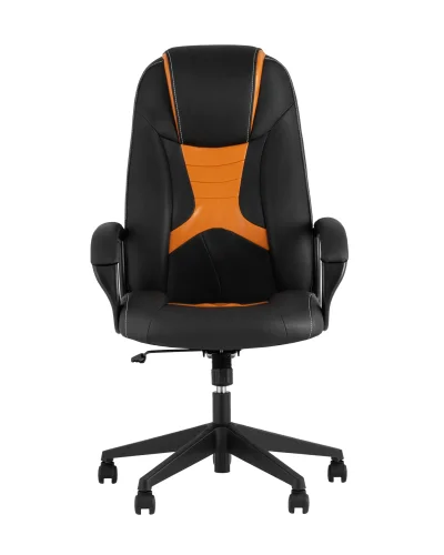 Кресло игровое TopChairs ST-CYBER 8 черный/оранжевый эко.кожа крестовина пластик УТ000035041 Stool Group, оранжевый/экокожа, ножки/металл/чёрный, размеры - ****655*770 фото 2