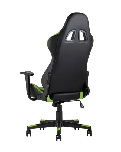 Кресло спортивное TopChairs Gallardo, зеленое УТ000004575 Stool Group, зелёный/экокожа, ножки/металл/чёрный, размеры - ****660*640 фото 6
