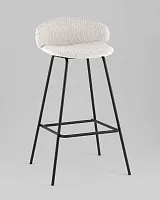 Стул барный Nita, букле светло-серый УТ000040265 Stool Group, серый/букле, ножки/металл/чёрный, размеры - *****