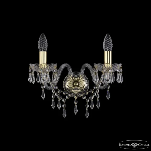 Бра 1403B/2/160 G Bohemia Ivele Crystal без плафона на 2 лампы, основание золотое в стиле классический sp