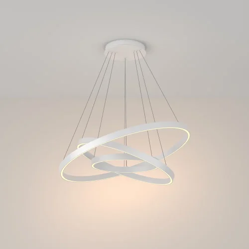 Светильник подвесной LED Rim MOD058PL-L100W3K Maytoni белый 1 лампа, основание белое в стиле модерн хай-тек кольца