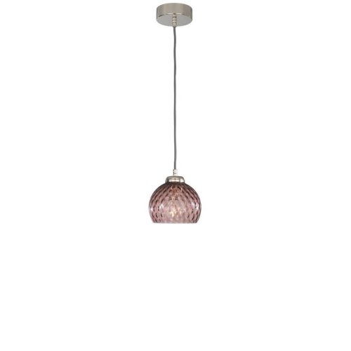 Светильник подвесной L 10006/1 Reccagni Angelo фиолетовый 1 лампа, основание никель в стиле современный классический выдувное