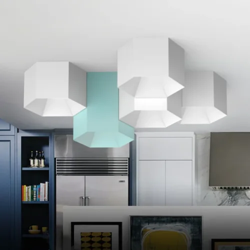 Светильник потолочный HEXAGON B 101670-26 ImperiumLoft белый на 1 лампу, основание белое в стиле современный фото 13