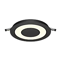 Светильник точечный LED Vector 3000K 12Вт 100° DL102-12W3K-B Maytoni чёрный на 1 лампу, основание чёрное в стиле хай-тек современный круглый