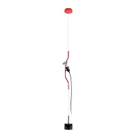 Светильник подвесной Parentesi 10346-1 Red LOFT IT без плафона 1 лампа, основание красное чёрное в стиле современный на растяжку