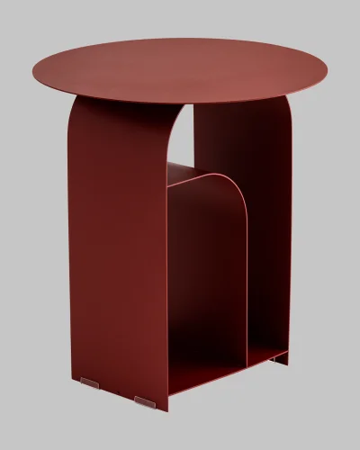 Журнальный столик Arwel, металл, бордовый УТ000040312 Stool Group столешница бордовая из металл фото 5