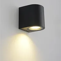 Бра CLT 527W1 BL Crystal Lux чёрный на 1 лампу, основание чёрное в стиле современный 