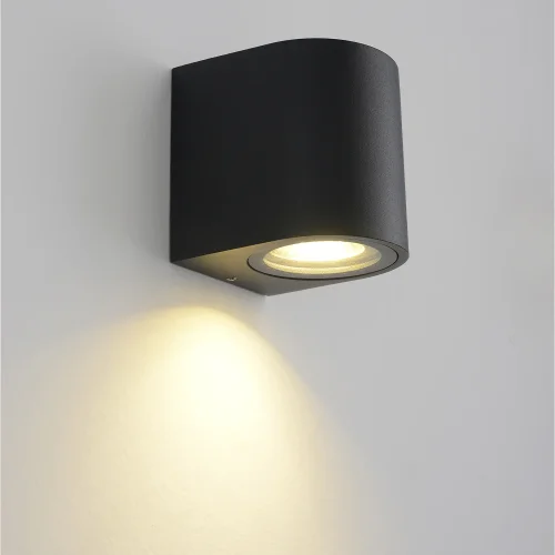 Бра CLT 527W1 BL Crystal Lux чёрный на 1 лампу, основание чёрное в стиле современный 
