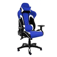 Кресло игровое Prime черное / синее 1860 Woodville, синий/ткань, ножки/металл/чёрный, размеры - *1310***700*700