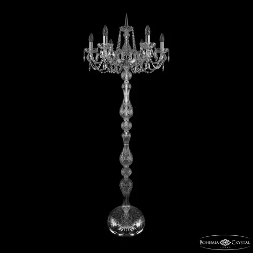 Торшер 1402T1/6/195-160 Ni Bohemia Ivele Crystal sp без плафона 6 ламп, основание прозрачное никель в стиле классический
