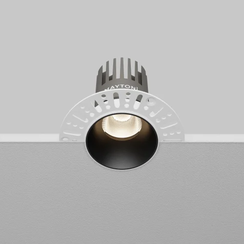 Светильник точечный LED Dip DL124-10W-4K-TRS-B Maytoni чёрный на 1 лампу, основание чёрное в стиле современный хай-тек круглый для затирки фото 6