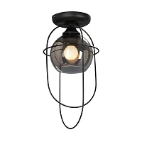 Светильник потолочный V4462-1/1PL Vitaluce чёрный серый 1 лампа, основание чёрное в стиле лофт 