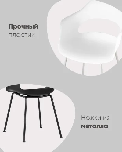 Стул Lady, пластик нежно-розовый УТ000039932 Stool Group, розовый/пластик, ножки/металл/розовый, размеры - *810**** фото 3