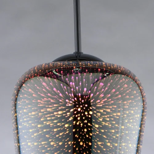 Светильник подвесной Фьюжн 392018701 MW-Light хром разноцветный 1 лампа, основание хром в стиле модерн  фото 9