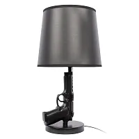 Настольная лампа Arsenal 10136/A Dark grey LOFT IT антрацит серая 1 лампа, основание чёрное смола полимер в стиле арт-деко 