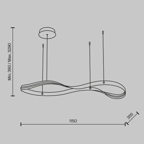 Светильник подвесной LED Plons MOD283PL-L34BS3K Maytoni латунь на 1 лампу, основание латунь в стиле хай-тек современный фото 6